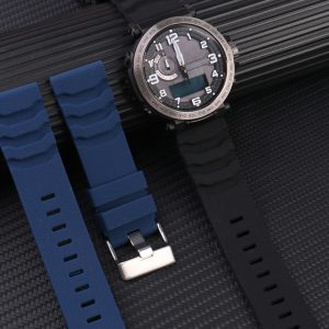QX fancy goods high-quality Silicone rubber strap 24mm wide 3 colors with 2 color Pin buckle YHR06