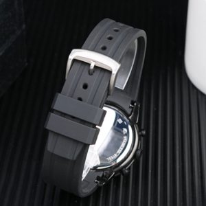 QX fancy goods high-quality Silicone rubber strap with curved end 22mm wide black and blue with Pin buckle YHR07