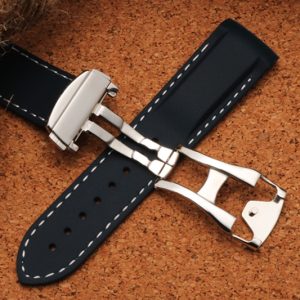 QX fancy goods high-quality Silicone rubber strap 20mm - 22mm with folding buckle in multiple colors YHR09