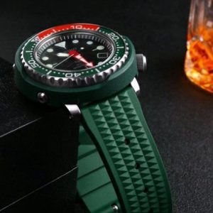 QX fancy goods high-quality soft silicone rubber strap flat end 20mm/22mm with 5 colors butterfly buckle and Pin buckle YHR015