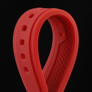 QX fancy goods high-quality rubber strap 26*12mm with Pin buckle and butterfly buckle YHR01