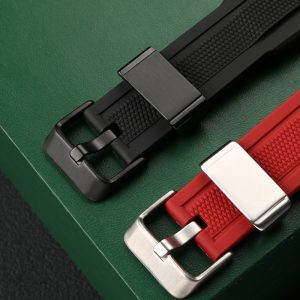QX fancy goods high-quality Silicone rubber strap for MTG-B2000 black and red with Pin buckle YHR03