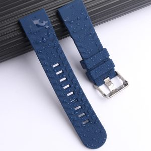 QX fancy goods high-quality Silicone rubber strap 24mm wide 3 colors with 2 color Pin buckle YHR06