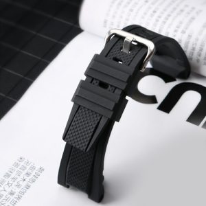 QX fancy goods high-quality soft rubber strap special end 26mm with 4 colors and Pin buckle in 2 colors suitable for MTG-B2000 YHR016