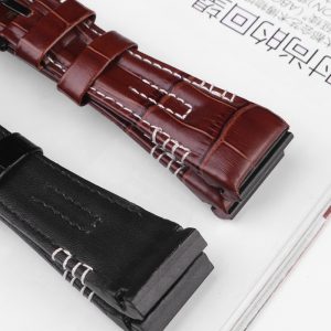 QX fancy goods high-quality Cowhide watch strap 26mm wide with two colors and buckles YHL13