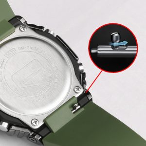 QX fancy goods high-quality Fluororubber strap 16mm with Pin buckle and butterfly buckle GM2100 GA2100 YHR02