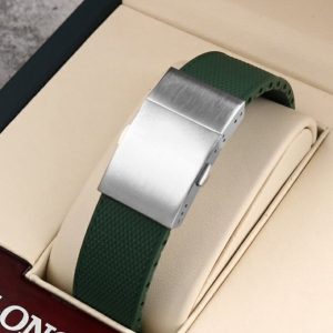 QX fancy goods high-quality soft rubber strap curved and bend end 21mm suitable for L3.781/642/742/782 with 3colors YHR017