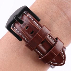 QX fancy goods high-quality Cowhide watch strap 26mm wide with two colors and buckles YHL13