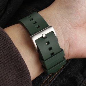 QX fancy goods high-quality Fluororubber strap 23mm wide 5 colors with Pin buckle YHR05