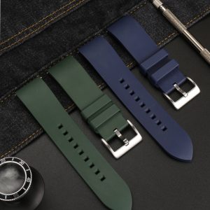 QX fancy goods high-quality Fluororubber strap 23mm wide 5 colors with Pin buckle YHR05