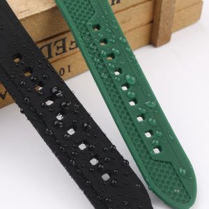 QX fancy goods high-quality rubber strap 26*12mm with Pin buckle and butterfly buckle YHR01