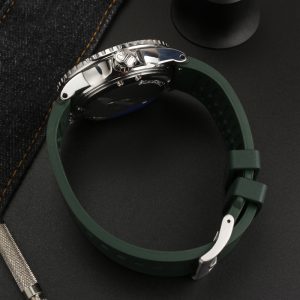 QX fancy goods high-quality Fluororubber strap 23mm wide 5 colors with Pin buckle YHR05