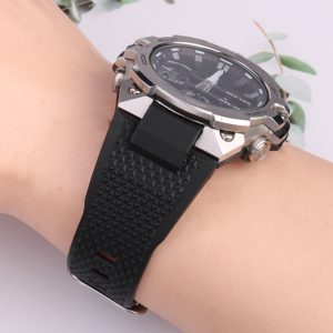 QX fancy goods high-quality Silicone rubber strap suitable for GST-B400/ADBD 14mm with Pin buckle YHR08