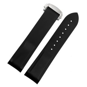 QX fancy goods high-quality Silicone rubber strap 20mm - 22mm with folding buckle in multiple colors YHR09