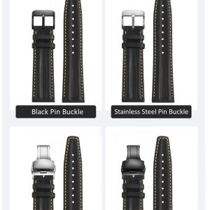 QX fancy goods high-quality 22mm wide Cowhide watch strap with multiple buckle and color YHL06
