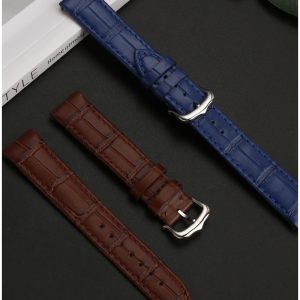 QX fancy goods high-quality 17.5mm wide crocodile leather watch strap with multiple buckle available YHL04