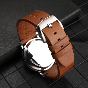 QX fancy goods high-quality Cowhide watch strap 22mm with multiple color and stainless-steel pin buckle YHL08