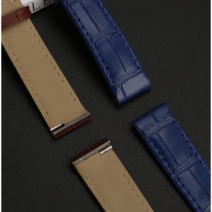 QX fancy goods high-quality 17.5mm wide crocodile leather watch strap with multiple buckle available YHL04