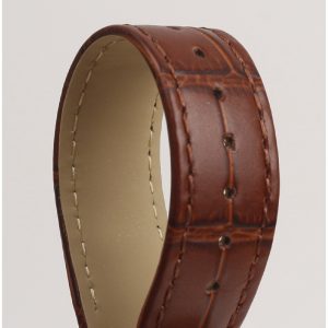 QX fancy goods high-quality 17.5mm wide crocodile leather watch strap with multiple buckle available YHL04