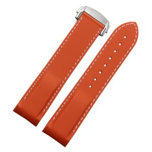 QX fancy goods high-quality Silicone rubber strap 20mm - 22mm with folding buckle in multiple colors YHR09